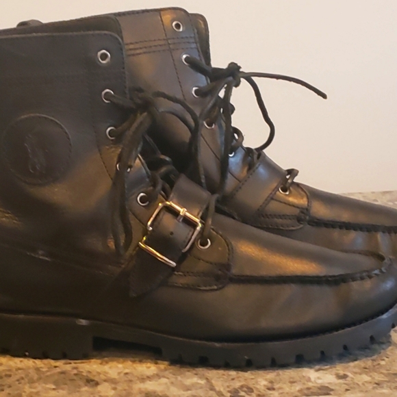 Ralph Lauren Other - Mens Ralph Lauren Black Leather Boots with Leather Laces